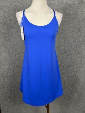 Jafinsy Women's Workout Tennis Dress Built-in Bra Shorts, Blue Size Med NWT's.